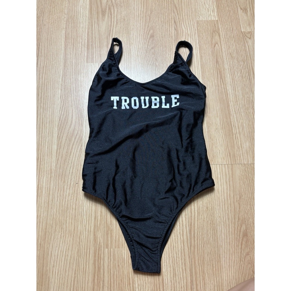 Adriana Degreas Women's Trouble Black One Piece Bathing Suit  Size L